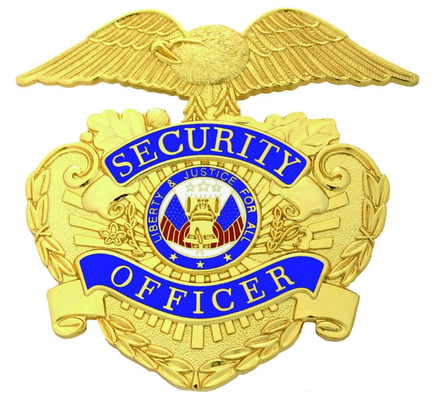 Security Officer Gold Hat Badge First Class Uniforms 0312