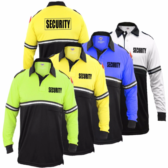 [TTL106S-XL-CUSTOMIZED] SECURITY 100% POLYESTER TWO TONE BIKE PATROL SHIRT WITH ZIPPER POCKET