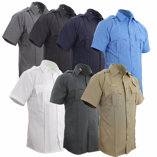 [SS02-XL-CUSTOMIZED] 100% Polyester Short Sleeve Uniform Shirt