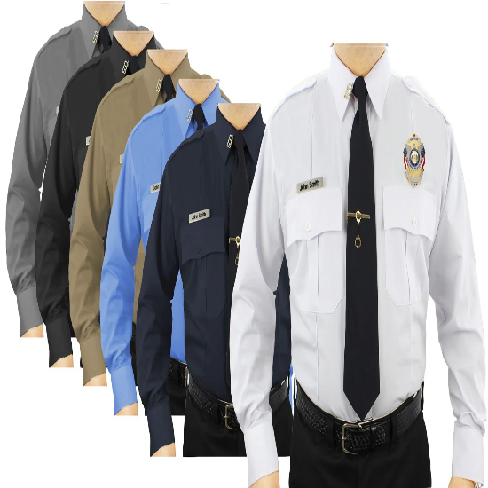 POLY COTTON LONG-SLEEVE UNIFORM SHIRT