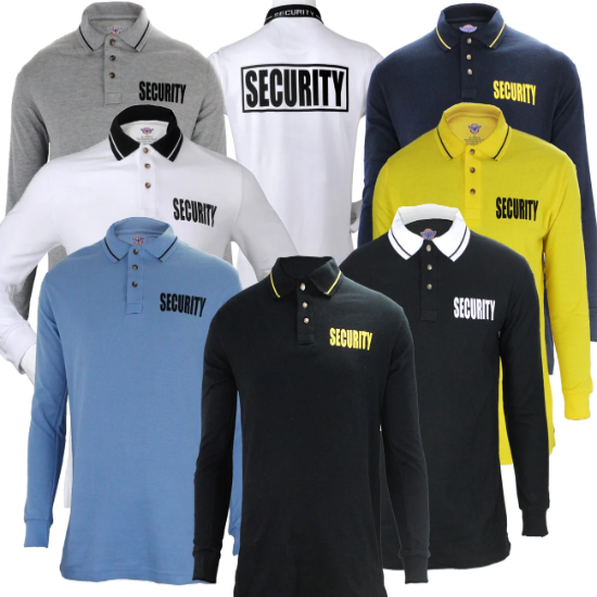 POLY COTTON LONG SLEEVE SECURITY POLO SHIRT