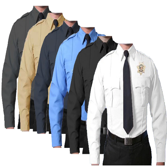 [LS01-3XL-CUSTOMIZED] 100% POLYESTER LONG SLEEVE UNIFORM SHIRT