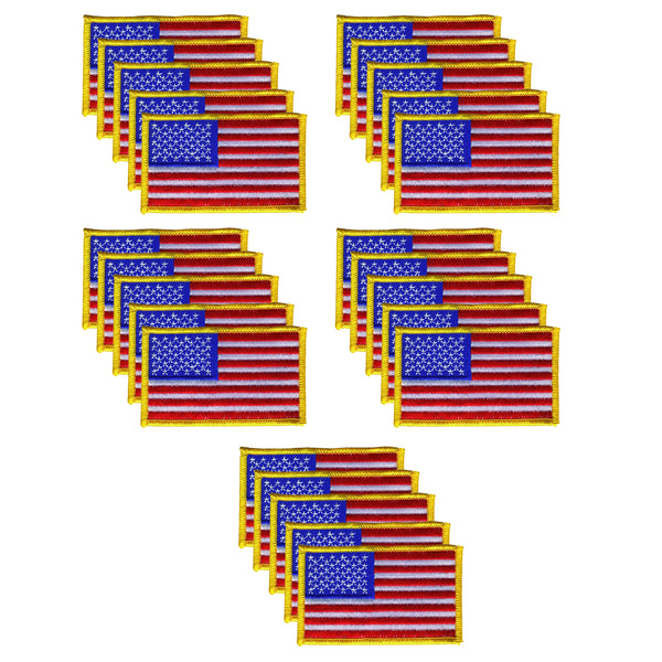 Left Shoulder Flag Stock Emblem - 25 Pack