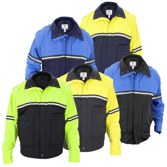 [JS900-L-CUSTOMIZED] FIRST CLASS WATER PROOF ZIP-OFF SLEEVE BIKE PATROL JACKET WITH REMOVAB