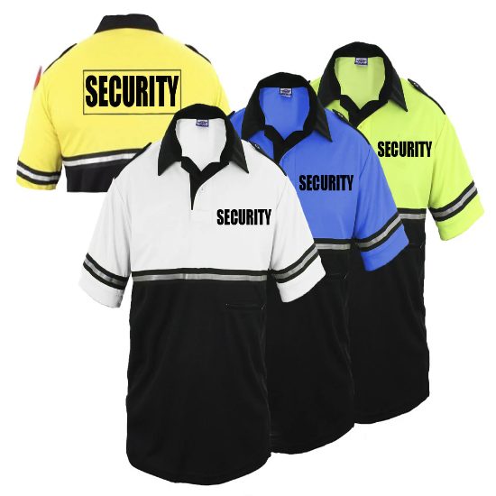 [TT06S-L-CUSTOMIZED] TWO TONE SECURITY BIKE PATROL SHIRTS WITH ZIPPER POCKET WITH ID FRONT